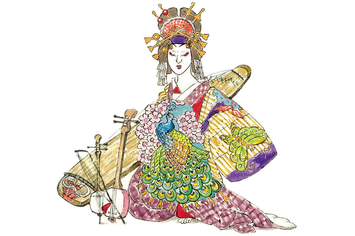 三種の楽器で見極める女心「壇浦兜軍記」阿古屋と重忠おくだ健太郎の歌舞伎キャラクター名鑑 | Discover Japan | ディスカバー・ジャパン