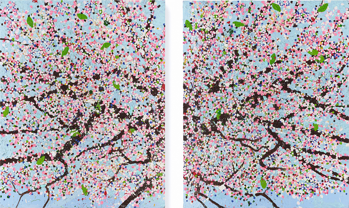 <small>日本初開催「ダミアン・ハースト　桜」</small><br>美術館で愉しむもう一つのお花見？！
