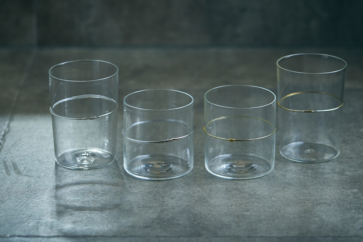 <small>〈西村青のペアグラス／タンブラーギフトセット〉</small><br>ガラスのテーブルウェアで涼やかな夏を