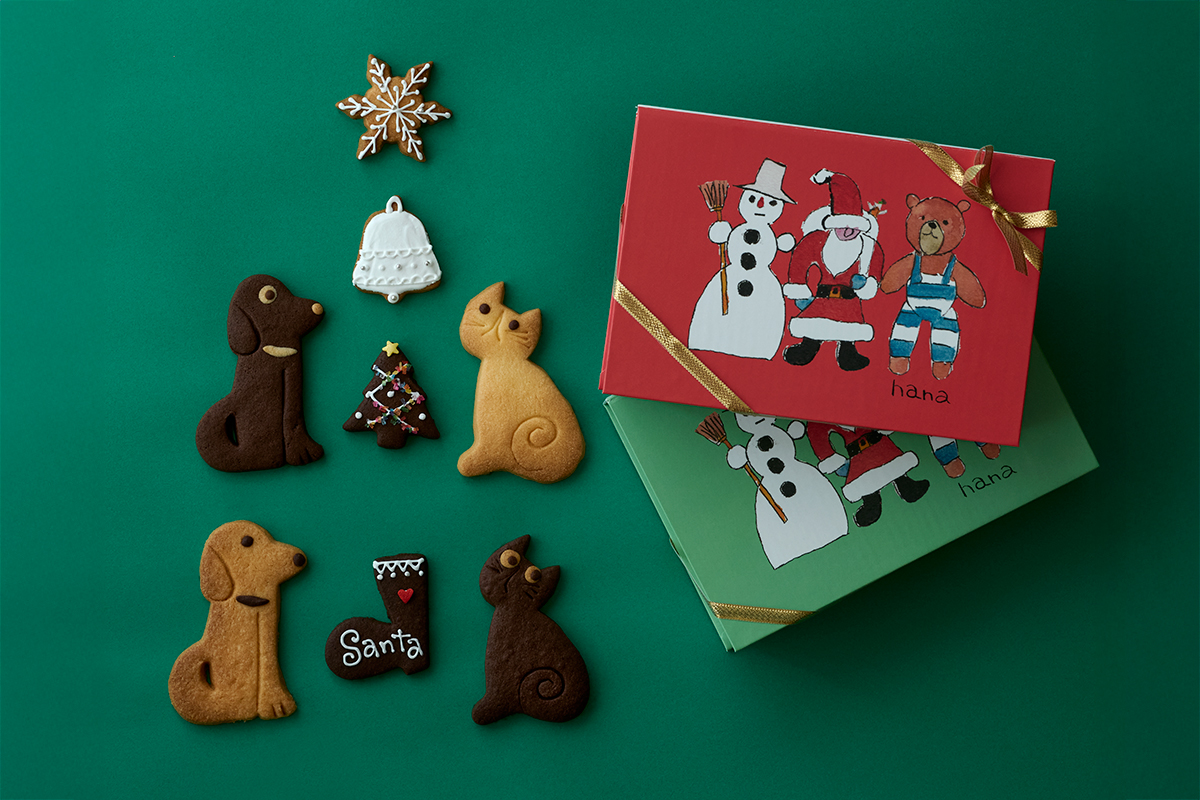 千葉県市川市 hanaの<br>「サンタと雪だるまボックス」<br><small>《菓子研究家・福田里香の民芸お菓子巡礼》</small>