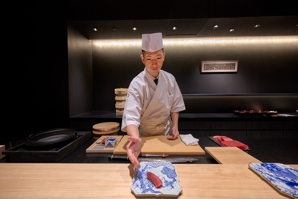 ふふ東京 銀座内にある「鮨 ぎんが」の様子